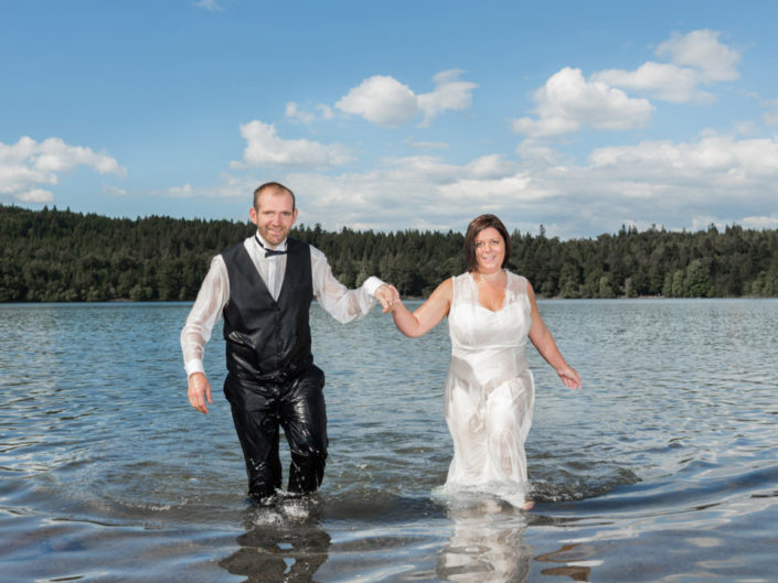 photos de mariés trash the dress en haute loire